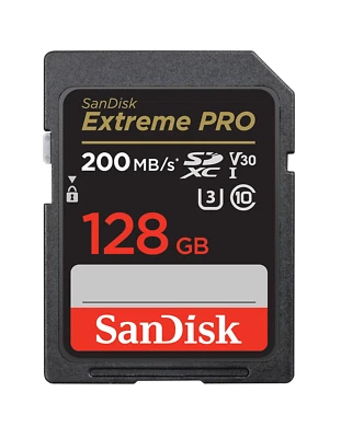 SanDisk 128GB Extreme PRO SDXC card, SD Card, V30 Memory Card SDSDXXD-128G-GN4IN - Bild 1 von 4