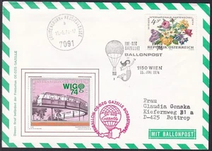 BPC0108 Balloon Post Cover, Austria, Wien - Breitenbrunn am Neusiedlersee - Picture 1 of 2