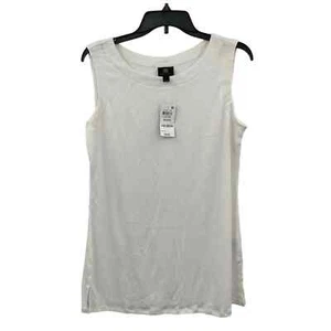 JM Collection Womens White Top NWT Size Medium (A137) - Picture 1 of 6