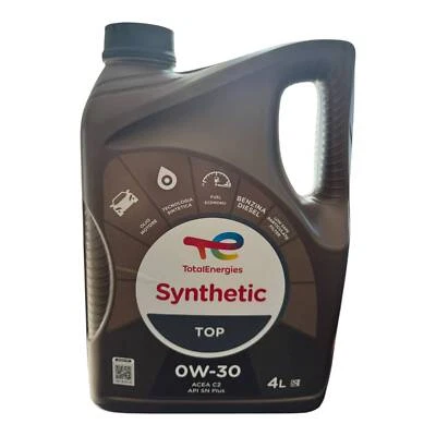 OLIO TOTAL TOP SYNTHETIC 0W-30 DIESEL E BENZINA 4L ACEA C2 API SN PLUS