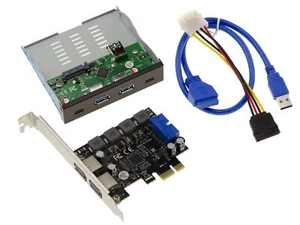USB3 Kit 6 Ports: PCIe USB 3.0 High Power Karte und USB3 A und C Array - Bild 1 von 3