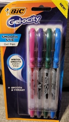 Lot of 2 packs BIC Gel-ocity Gel Pen, 0.5mm Assorted Colors, Total 8 - Image 1 of 3