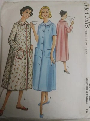 Robe Housecoat MuuMuu 14 McCall's 4319 Sewing Pattern Nightgown VTG 50's Lounge - Image 1 of 4