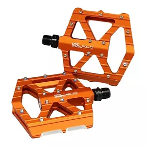 XLC PD-M12 Pedals Dirt Downhill Enduro Flat Pedals Orange Anodized Shimano - NEW - Picture 1 of 7