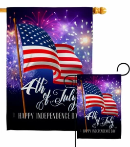 4th of July Garden Flag Americana Fourth Decorative Small Gift Yard House Banner - Picture 1 of 19