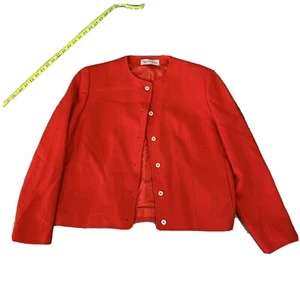 Evan Picone Wolljacke Damen 16 LG Kurzblazer USA Vintage Büro Kirche Mantel - Bild 1 von 10