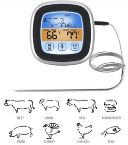 Grillthermometer Digital Bratenthermometer BBQ Smoker Fleischthermometer Fühler# - Bild 1 von 11