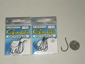GAMAKATSU SZ 3/0 OCTOPUS TWO PACKAGES -12- HOOKS #02413 - Picture 1 of 1