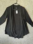 Torrid Black Penny Open Front Long Sleeve Cardigan Sweater Size Large (0)