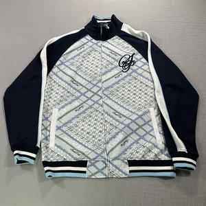 VINTAGE Southpole Trainingsjacke Herren mittelblau durchgehender Reißverschluss Hip Hop Y2K Street - Bild 1 von 9