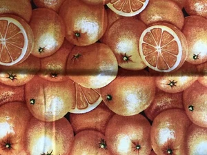 FARMER JOHN'S MARKETPLACE Oranges Fat Quarter BY PAINTBRUSH STUDIO - Picture 1 of 3
