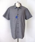 Nwt Apt 9 Gray Heiq Smart Temp S/S Button Camp Shirt Pocket 100% Cotton 2Xl
