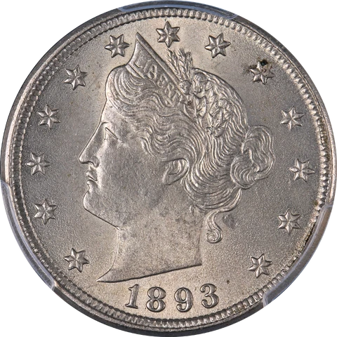 1893 Liberty V Nickel PCGS MS64 Great Eye Appeal Strong Strike Nice Luster Cover