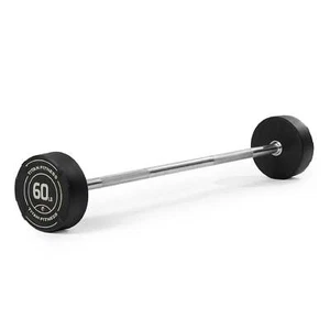 Titan Fitness 60 LB Rubber Straight Fixed Barbell, Pre-Loaded Weight Bar - Picture 1 of 8