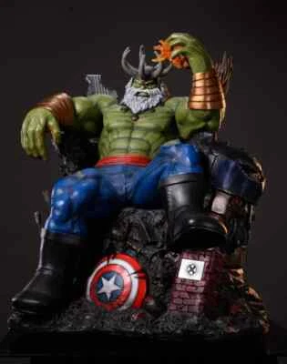 Auf Lager Private Custom Hulk on Throne 1/4 Scale Ploystone Statue - Bild 1 von 4