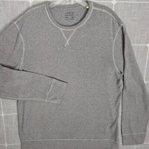 Suéter J Crew Hombre L/XL Gris Ligero Pullover Cuello Redondo 100% Algodón Preppy - Imagen 1 de 14