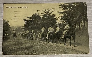 Postal artillería en una caminata matasellos militar 1914 caballos soldados - Imagen 1 de 2
