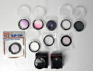 LOT VINTAGE MARUMI LENS FILTERS 2 SECTION/ 6 PARALLEL/ 6X PINK VIOLET PURPLE #BB - Picture 1 of 9