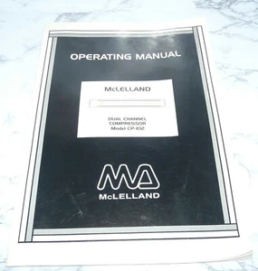 OPERATING MANUAL  MC LELLAND DUAL CHANNEL COMPRESSOR MODEL : CP-102 ANGLAIS . - Picture 1 of 6