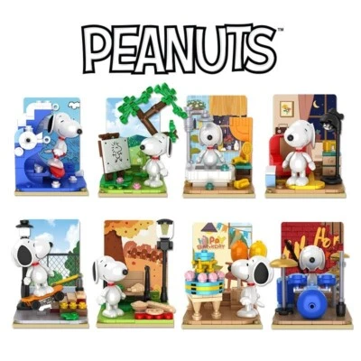 8 Peanuts Snoopy Building Blocks Blind Box Xmas Birthday Gift AU Stock - Image 1 of 4