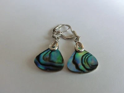 Abaone Muschel Ohrhänger Sterlingsilber "Top  Zustand" - Bild 1 von 4