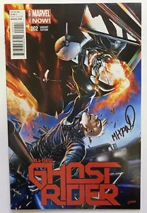 Ganz neu Ghost Rider 2 Pop Mhan Variante fast neuwertig signiert Auto Robbie Reyes Marvel Comics - Bild 1 von 2