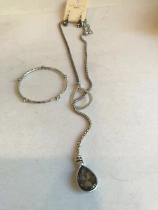 Strass Kristall Halskette Ohrringe passendes Schmuckset + Armband  - Bild 1 von 8