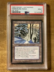 MTG✨TIMBERLINE RIDGE✨Ice Age PSA 9 MINT Rare Land 1995 Reserve List POP 1 ! - Picture 1 of 2