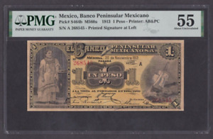 [PMG-55 Toned] 1913 Mexico 1 Peso P-S464b M560a A-268545