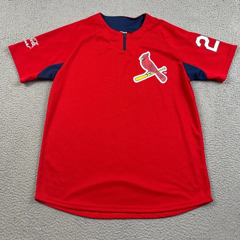 St Louis Cardinals Jersey Shirt #25 Mark McGwire Official 1/4 Zip Promo Mens XL Cover