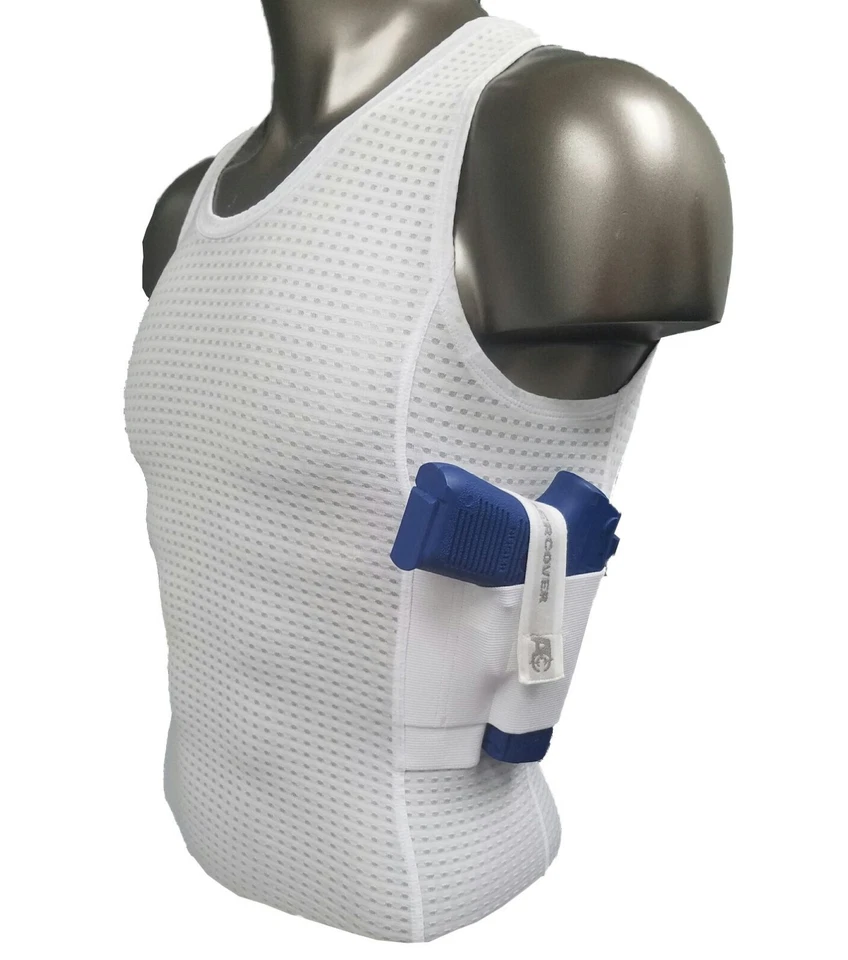 Concealed Carry Mesh Tank Top Gun Holster CCW Tactical Compression Spandex Shirt - Image 1 of 1
