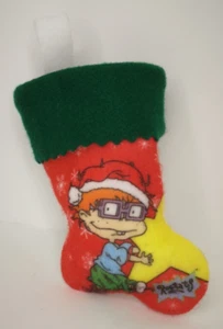 Vtg 90's Nickelodeon Rugrats Chuckie Star SMALL 6" Felt Christmas Stocking Loop - Picture 1 of 11