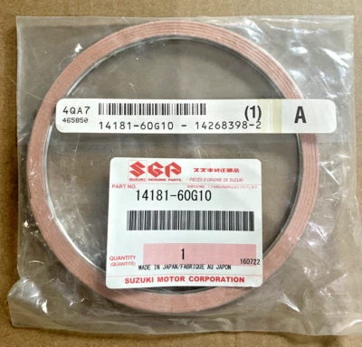 Junta de tubo de escape Suzuki 14181-60G10 NOS OEM SX4 Estima Foto 1 de 2
