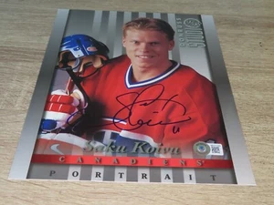 Saku Koivu Signed Donruss Studio Portrait 8x10 Card Canadiens Beckett BAS COA 1B - Picture 1 of 4