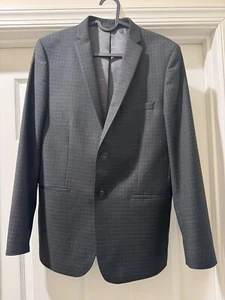Boys Michael Kors Charcoal Grey Checkered Size 18R Suit - Gently Worn - Picture 1 of 9