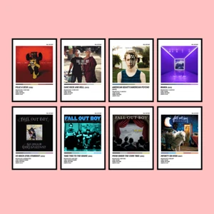 FALL OUT BOY BAND ARTIST ALBUM POSTER COLOUR PALETTE ART MUSIC GIFT - Picture 1 of 9