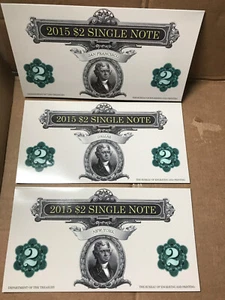Billetes de banco 2015 colección de 2 USD 3 San Francisco, Dallas, Nueva York - Imagen 1 de 12