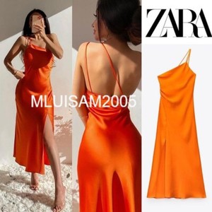 Las mejores ofertas en Vestidos Zara Naranja para De mujer | eBay