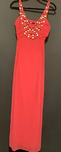 SEDUCE Size 6 Long Pink Maxi Beaded Dress Formal Prom GORGEOUS STUNNING PERFECT - Picture 1 of 8