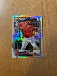 2021 Bowman Chrome - J.D. Martinez - #58 Refractor Parallel #d /499 RED SOX - Picture 1 of 2