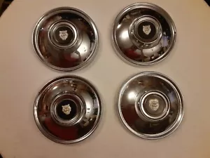 OEM VINTAGE 1950's -1960's JAGUAR CHROME WHEEL CENTER CAPS - Picture 1 of 8