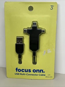 Onn Cavo Multiconnettore USB 3 FT Sport GoPro e Fotocamere DSLR Digitali Velocità 2.0 - Foto 1 di 8