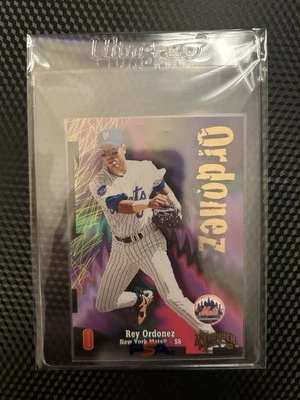 1998 Ultra Rookie Rey Ordonez New York Mets Baseball Card #208 - Image 1 of 2
