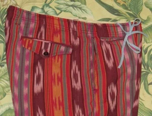 Vtg Polo RALPH LAUREN Ikat Southwestern 9" Chino Shorts 42 - Picture 1 of 4