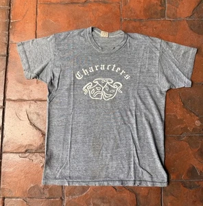 Vintage 70s Russell Theater Drama Faces T-Shirt Medium Single Stitch 50/50 - Picture 1 of 12