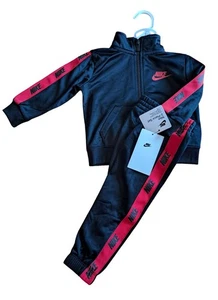Nike Boys Gift 2 Piece Tricot Tracksuit Jacket Pants Set Size 12M Red/ Black NWT - Picture 1 of 4