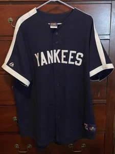 New York Yankees Babe Ruth #3 Cooperstown Collection Majestic Jersey Mens XL - Picture 1 of 5