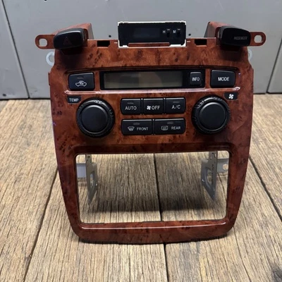 04-07 TOYOTA HIGHLANDER DIGITAL HEATER AC CLIMATE CONTROL WOODGRAIN 84010-48250 - Image 1 of 4