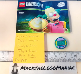 Lego Dimensions 71227 Simpsons Krusty the Clown Tag & Insert Book Only