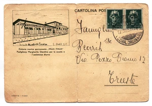 cr 134 - 1935 FLUSS RIJEKA (Kroatien) Kolonie Marine Villa Italien - gereist - Bild 1 von 2